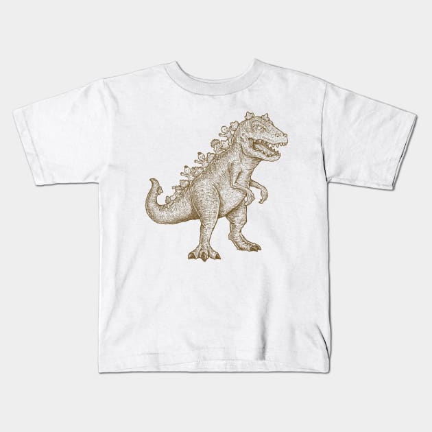 reptar lines Kids T-Shirt by Firebrander